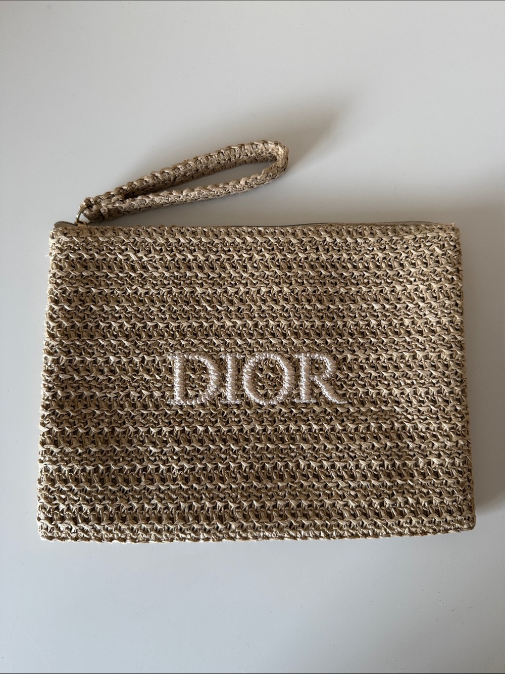 Dior Raffia Clutch